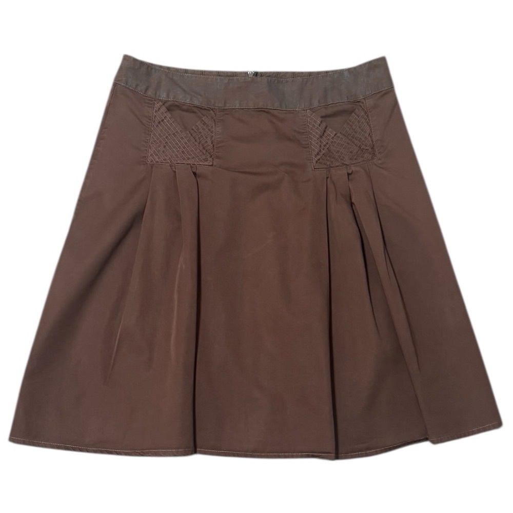 Burning Torch Brown A Line Skirt Pockets Vintage Vibes Y2K 90’s Boho Party L